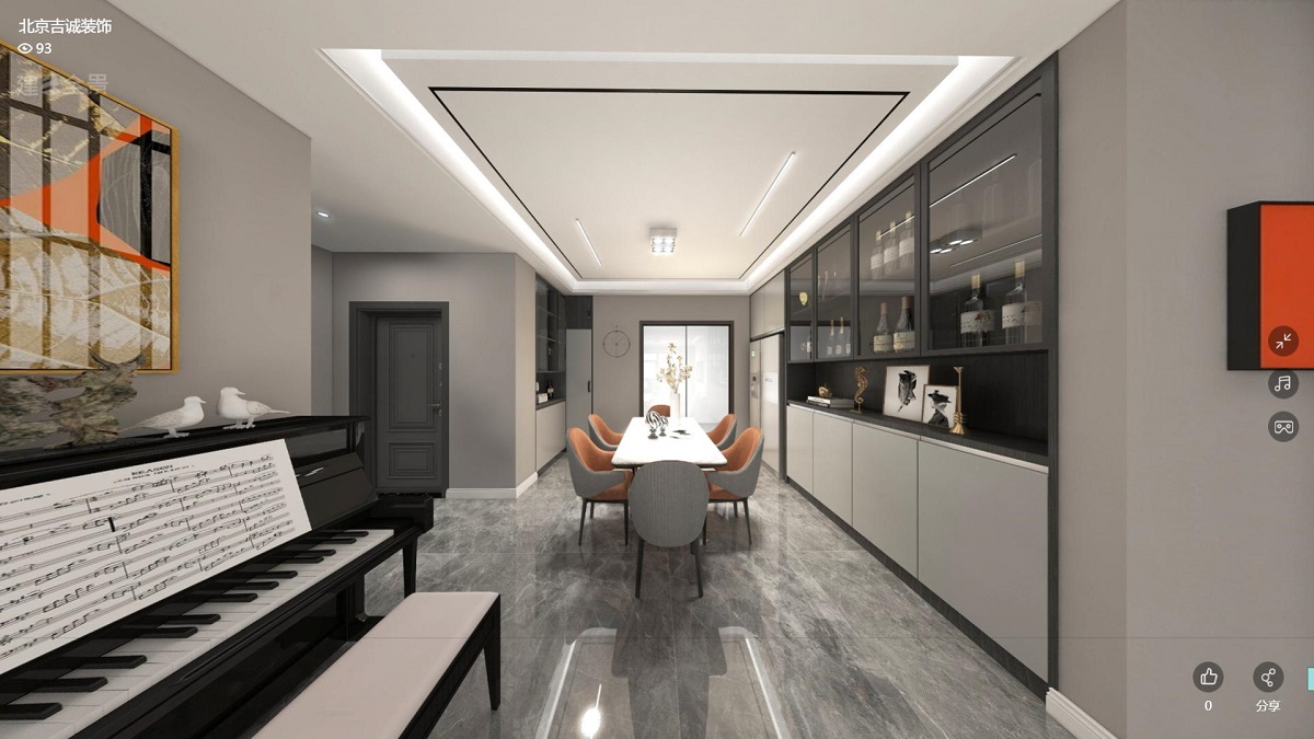 龍湖九里晴川-現(xiàn)代簡約-臥室設計效果圖