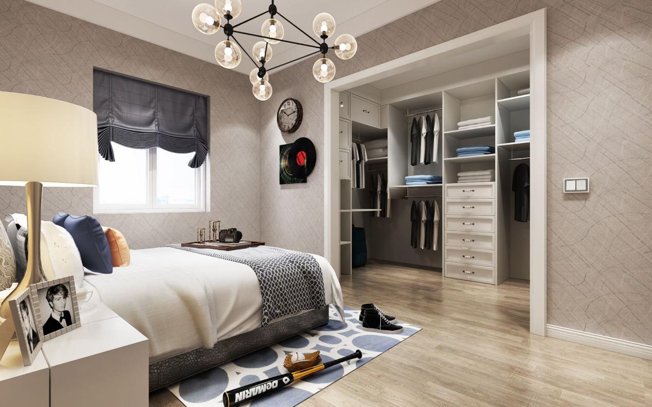 龍湖九里晴川-現(xiàn)代簡約-臥室設計效果圖